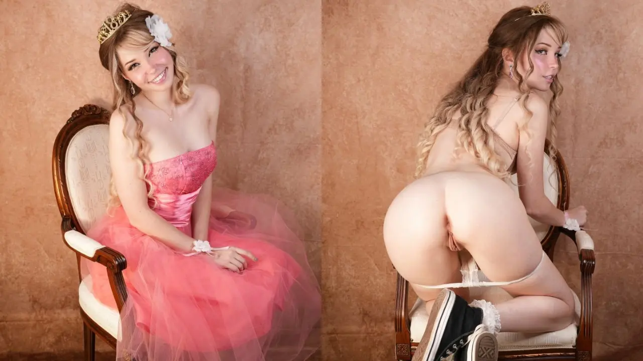 Belle Delphine baile noche de baile rosa vestido