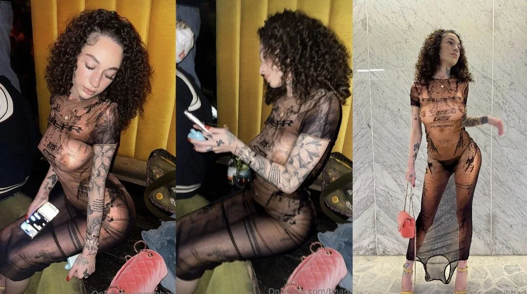 Bhad Bhabie Ver a través de Tits Vestido Únicamentefanes Fotos