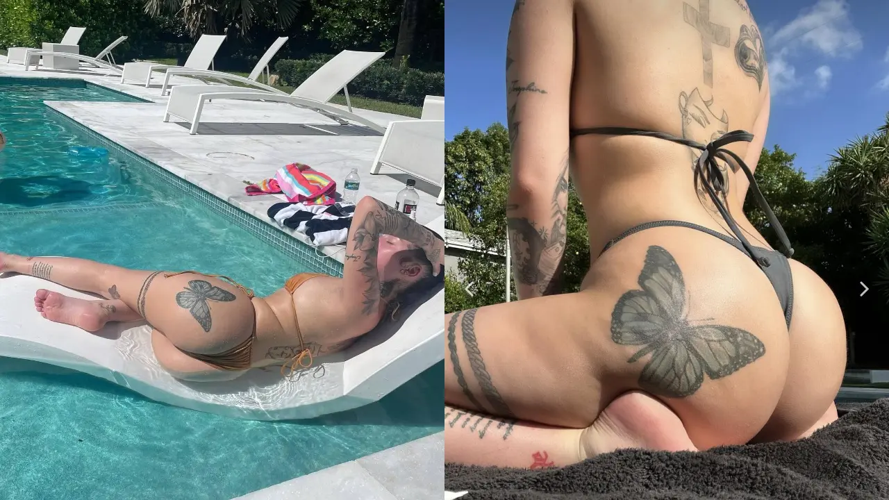 Bhad Bhabie Sexy Ass Bikini Pool Onlyfans Fotos
