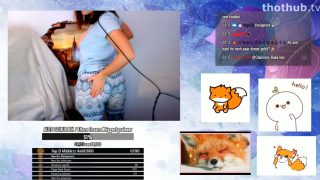 Clumsyyyy Baka Spanking su culo sexy Twitch Streamer