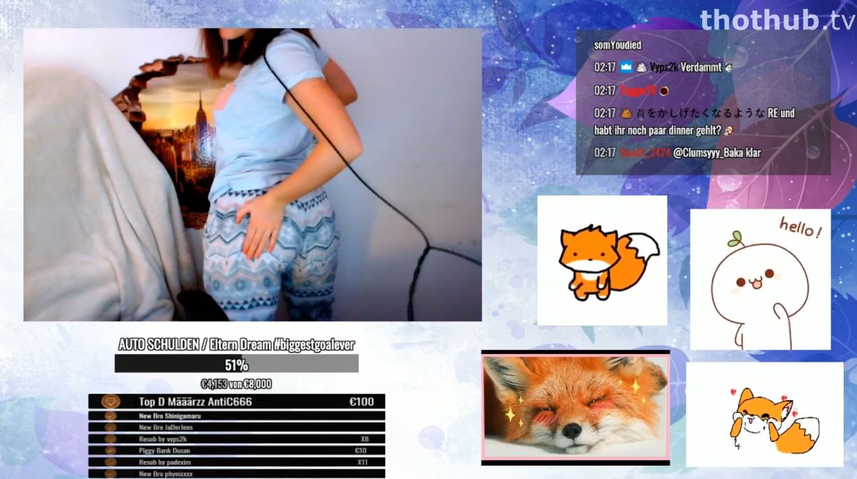 Clumsyyyy Baka Spanking su culo sexy Twitch Streamer